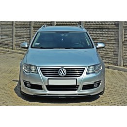 Накладка сплиттер на передний бампер на Volkswagen Passat B6 Votex